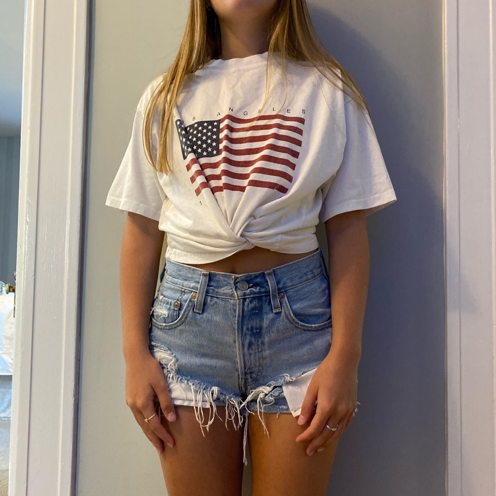 Brandy Melville American Flag T-Shirt